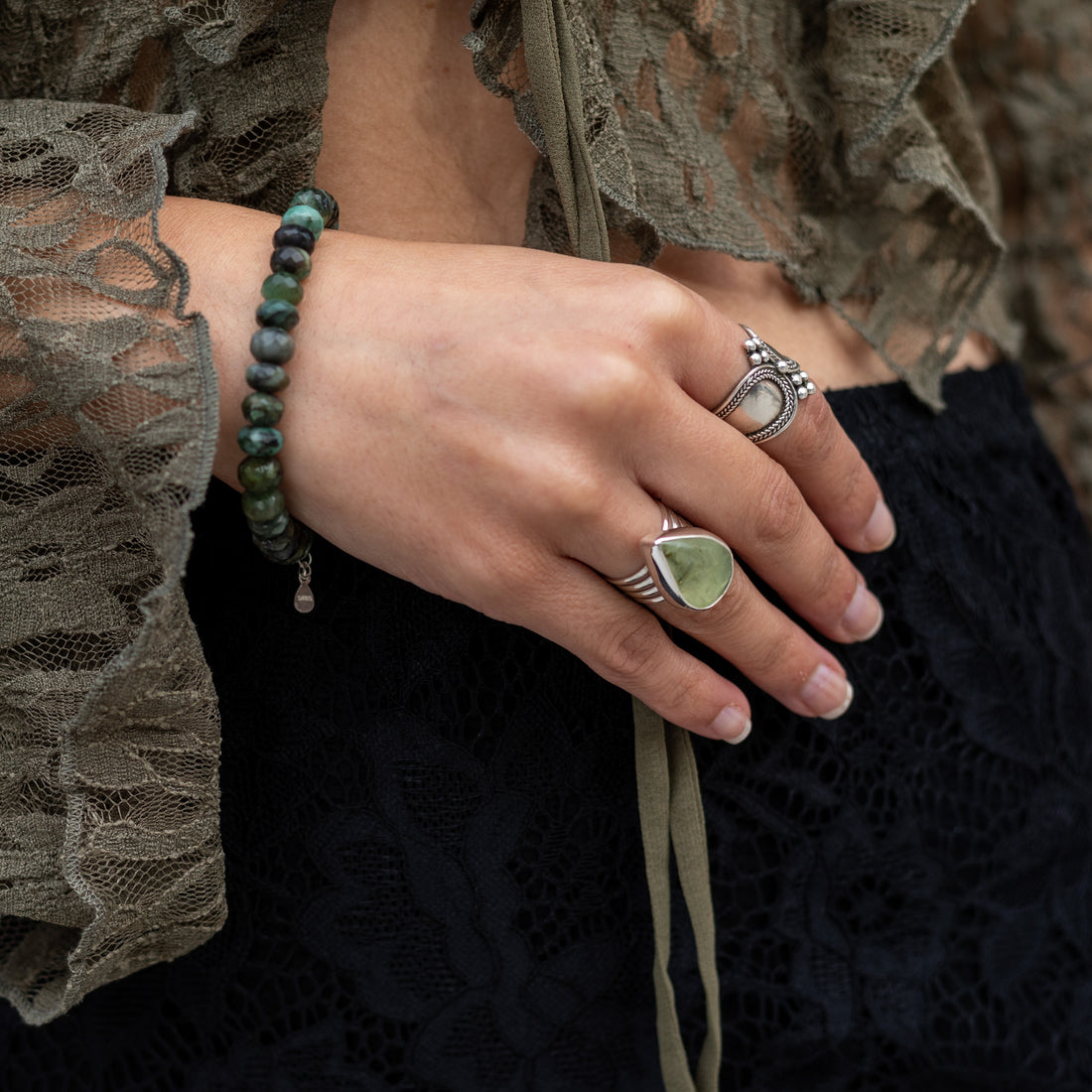 Pulsera Emer de Esmeralda | Corazón en calma, alma en expansion