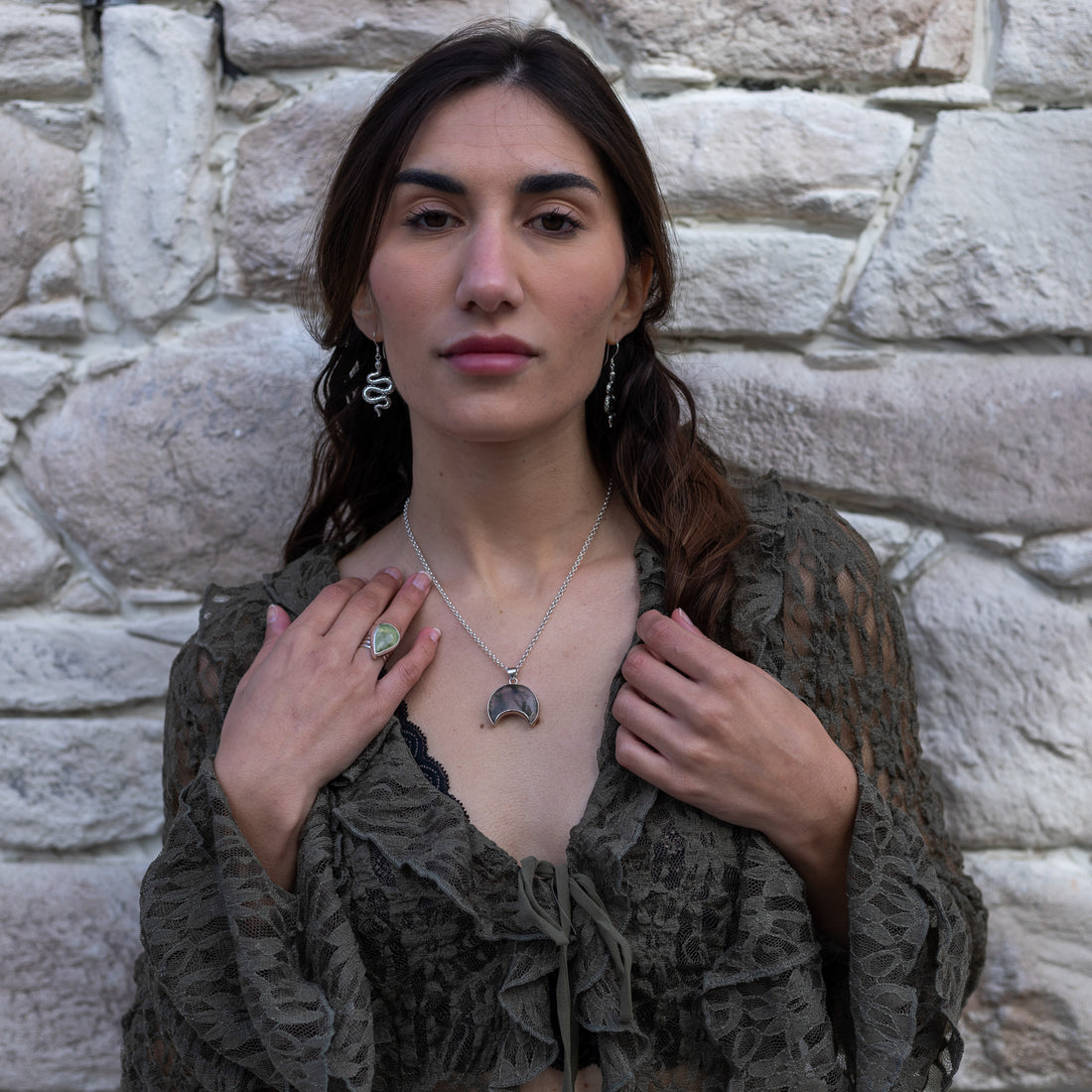 Collar Gaia de Ágata Musgosa | Conexión con la Naturaleza, Paz interior y Confianza