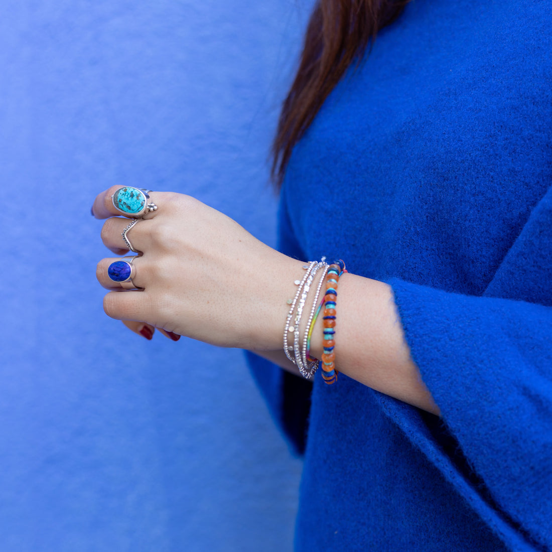 Pulsera Isis Carneola, Lapislázuli y Turquesa – Poder, Protección y Sabiduría