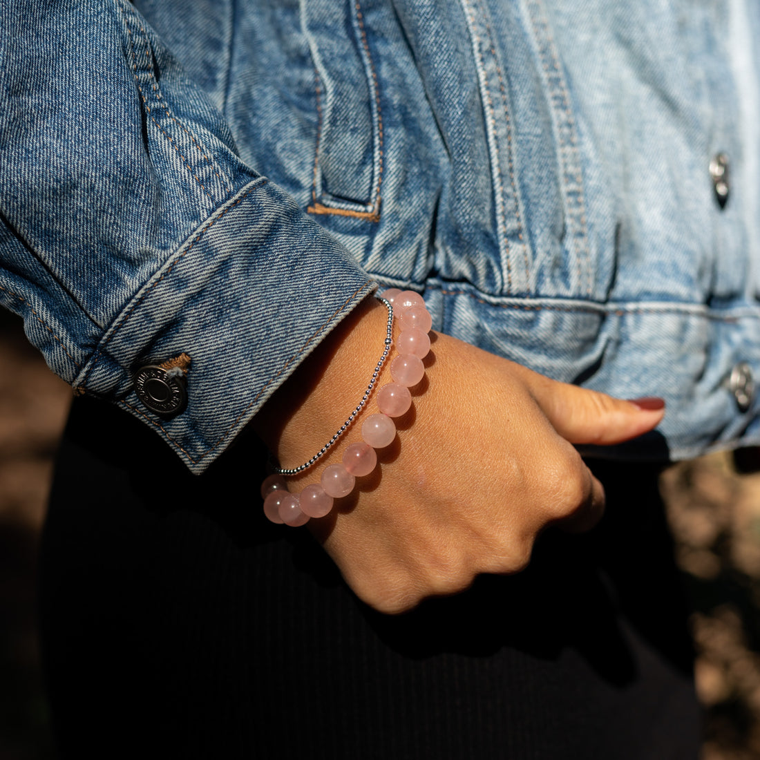 Pulsera AMOR de Cuarzo Rosa | amor incondicional y paz