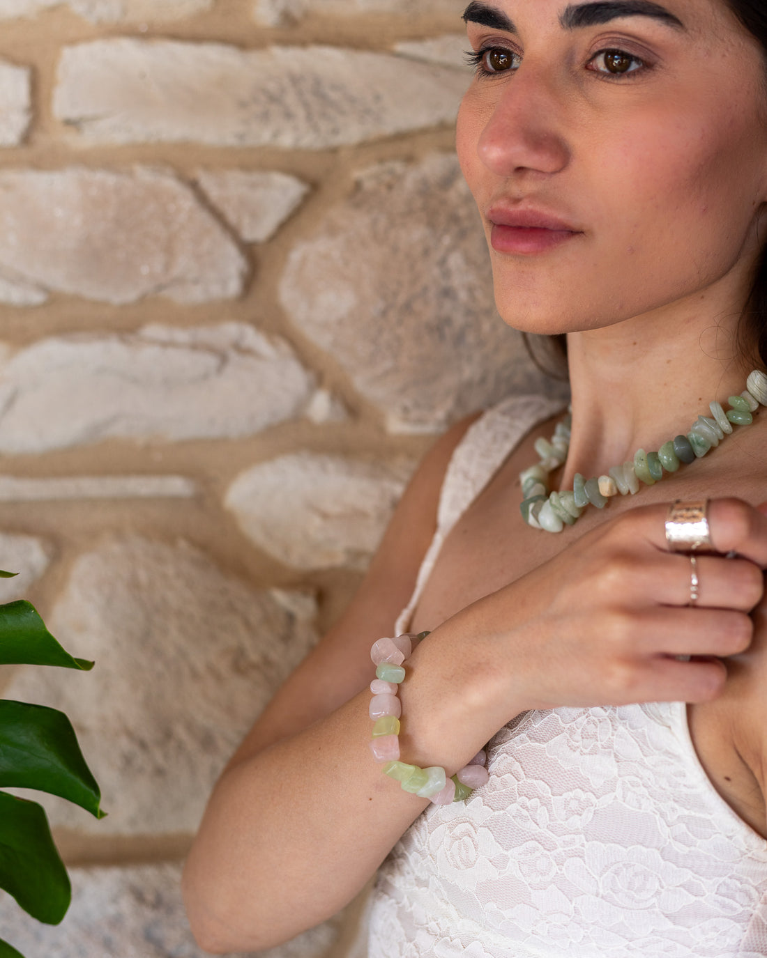 Pulsera Alma de Jade y Cuarzo Rosa | Amor y Calma