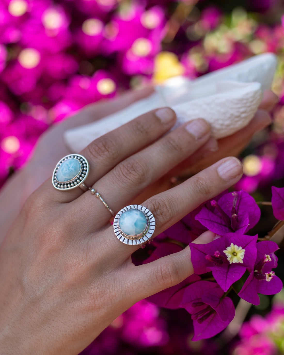 Anillo Yemanjá de Larimar | Calma, Conexión y Sanación Emocional