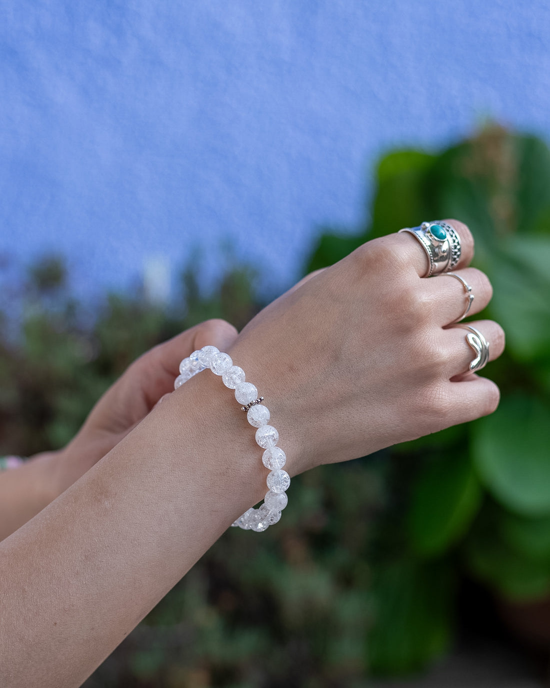 Pulsera Brígida de Cuarzo Cristal · Claridad · Conexión Espiritual y Limpieza de Aura