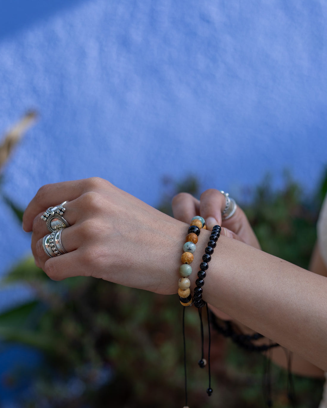 Pulsera Andrómeda · Ónix · Talismán de Fuerza Interior