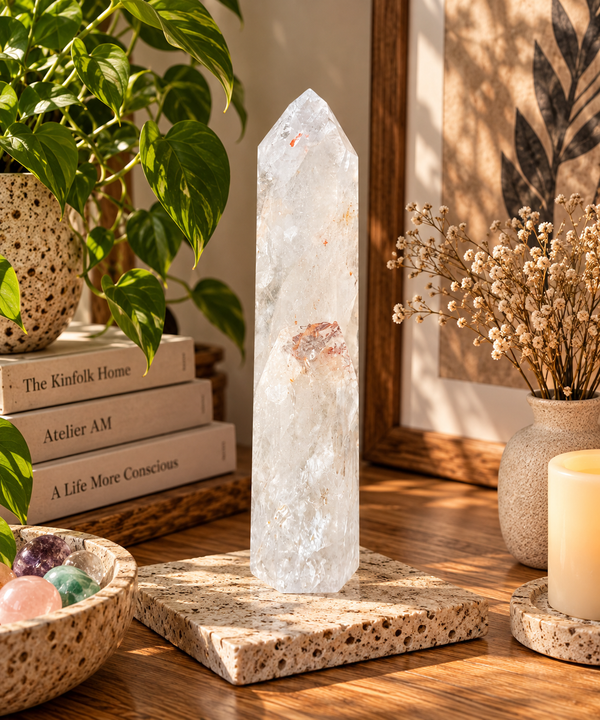 Punta de Cuarzo Cristal Natural 37 cm — Pieza Única