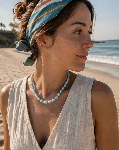 Collar Atlantis de Larimar | Calma, raíz