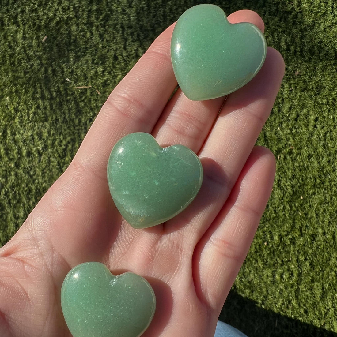 Corazón de cuarzo verde (30mm)