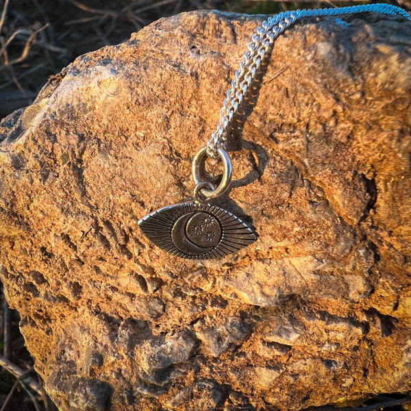 Collar Regulus | Colgante de ojo en plata de ley 925 · 40 cm