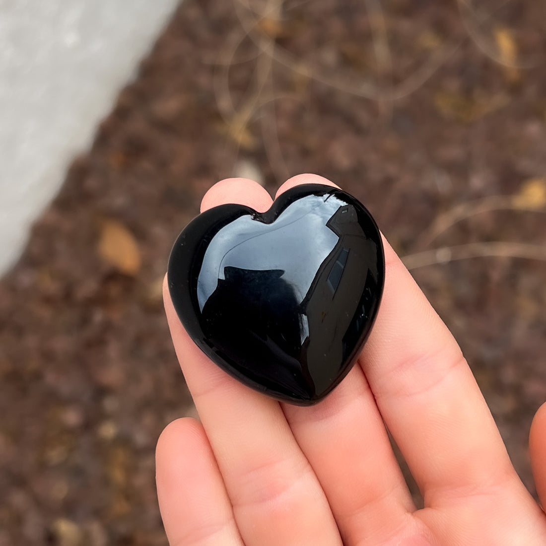 Corazón Obsidiana Negra (50mm)