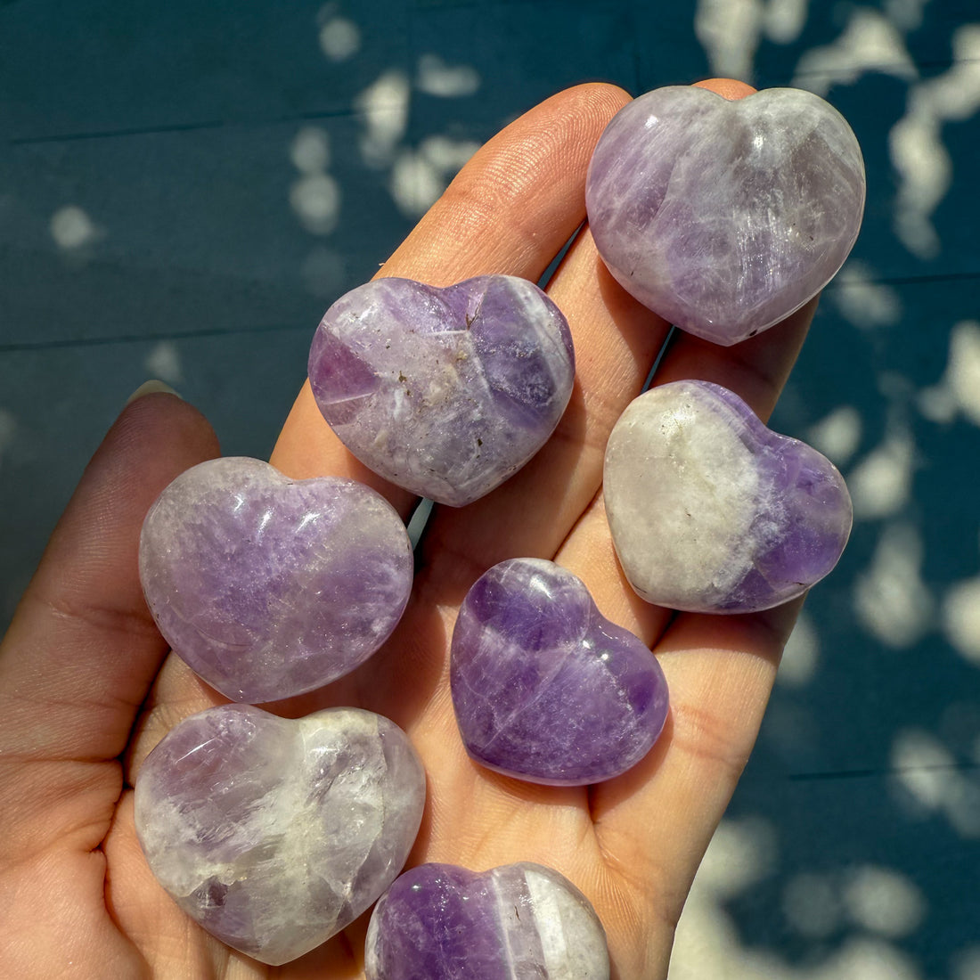 Corazón de Amatista bandeada | Equilibrio espiritual, protección y claridad