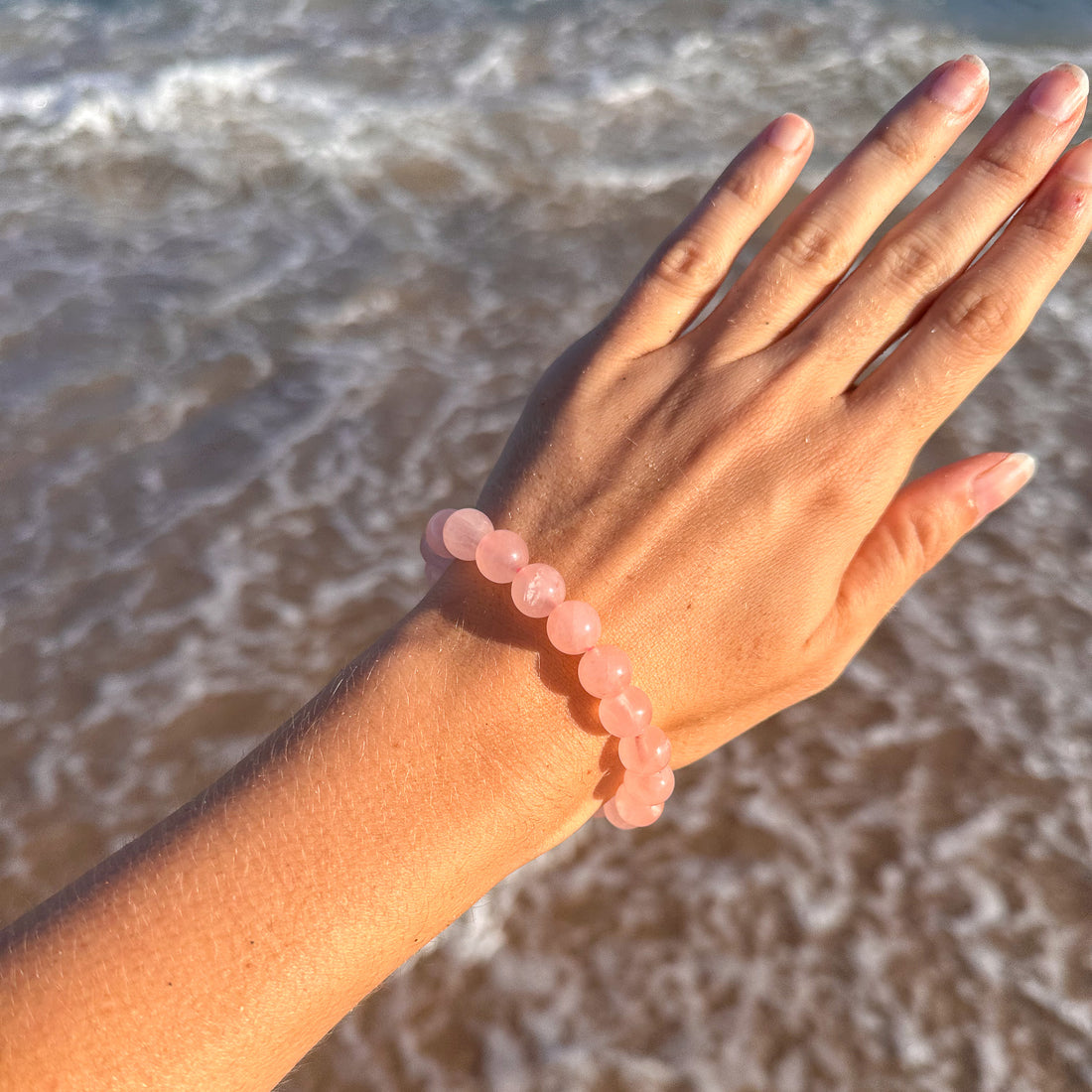 Pulsera AMOR de Cuarzo Rosa | amor incondicional y paz