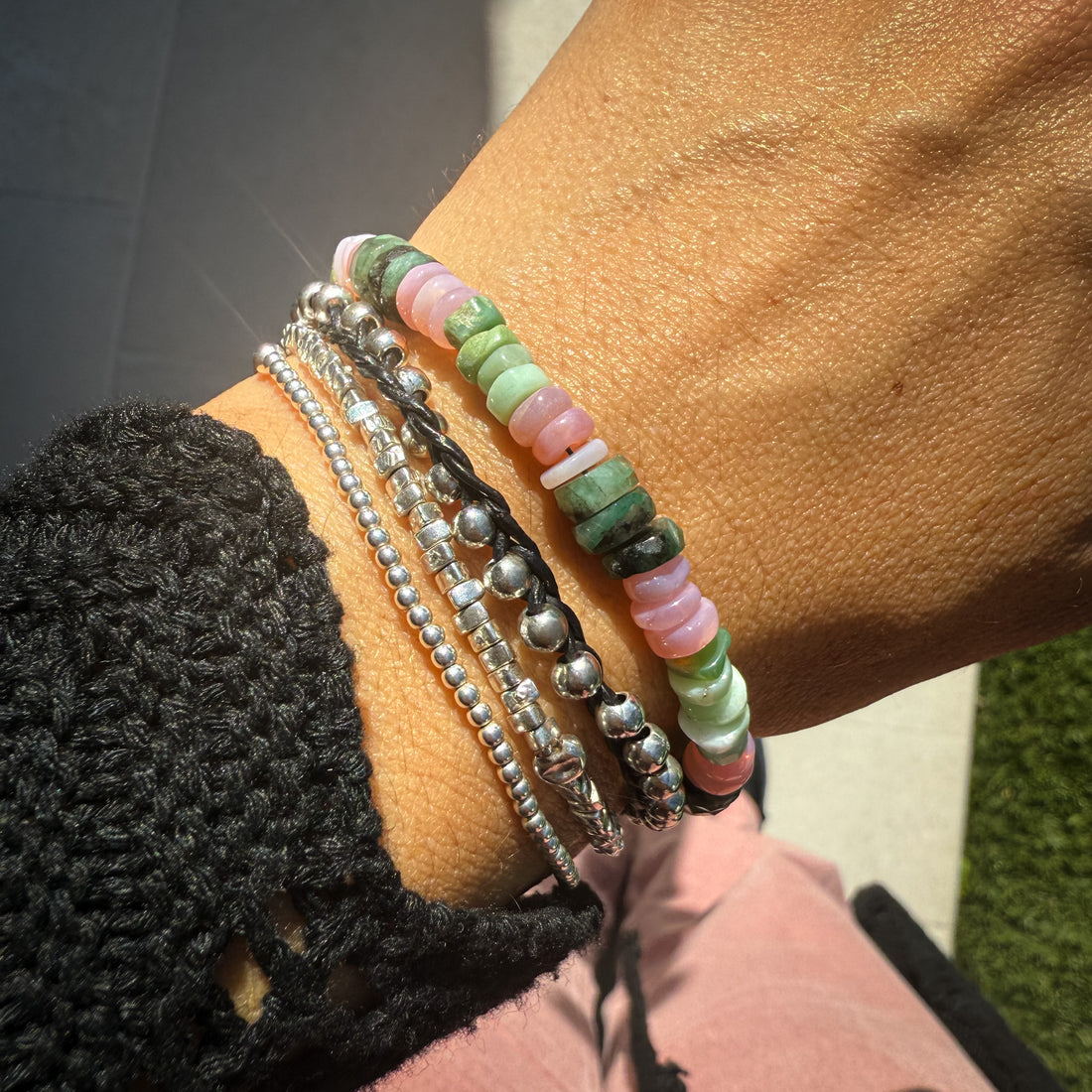 Pulsera Freya de Ópalo, Crisoprasa y Esmeralda | Esperanza, Amor y Renacimiento