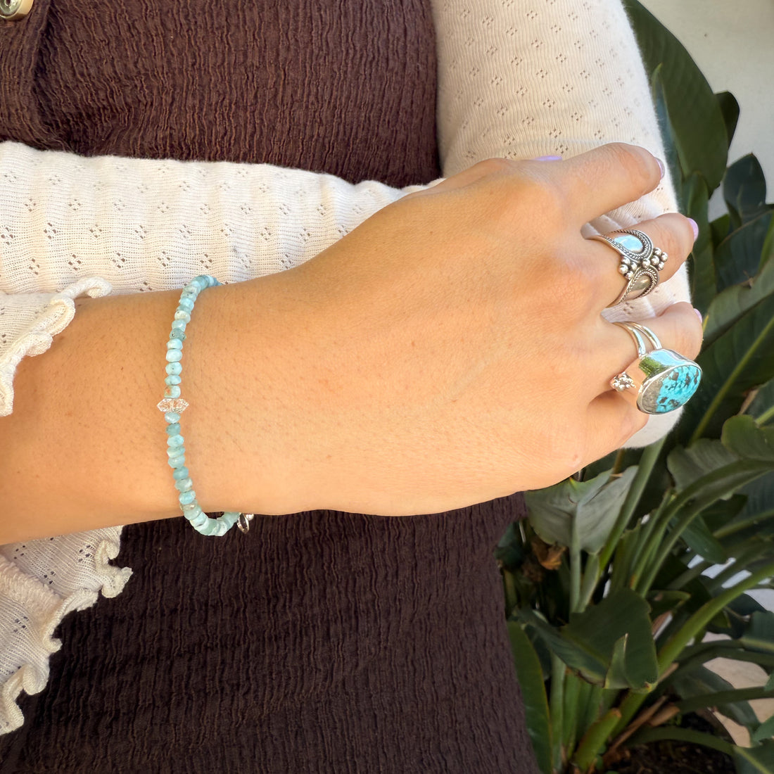 Pulsera Calipso de Larimar – Calma, Intuición y Amor Propio