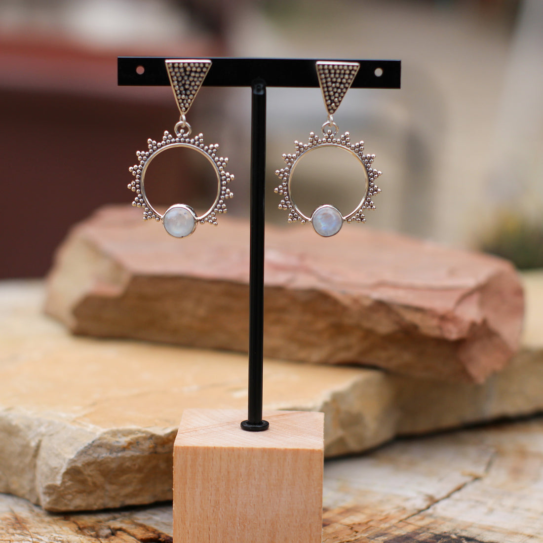 Pendientes Shani (Piedra luna)