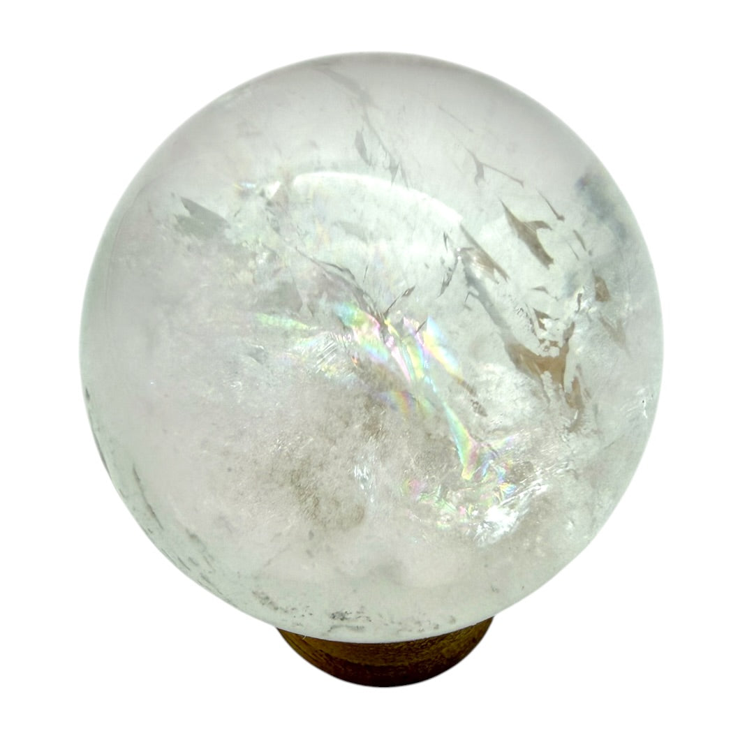Esfera de Cuarzo Cristal Lemuriano (5 cm diámetro) | Conexión espiritual, Sanación energética y Amplificación