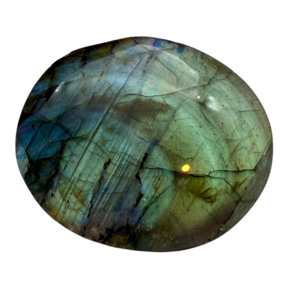 Piedra Palma de Labradorita – Intuición, Protección y Magia Interior