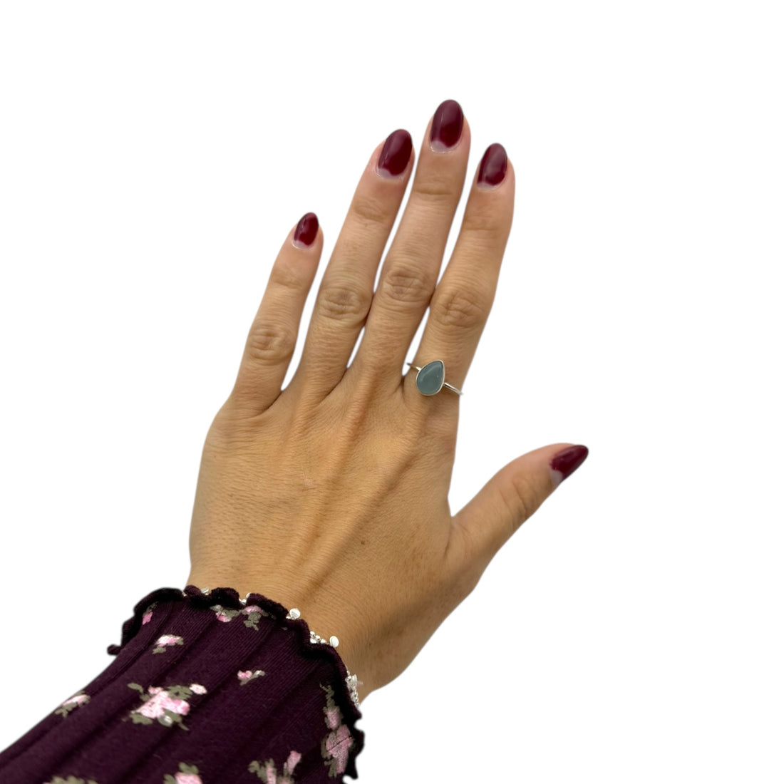 Anillo Gota Aguamarina |Calma, Equilibrio emocional y Comunicación