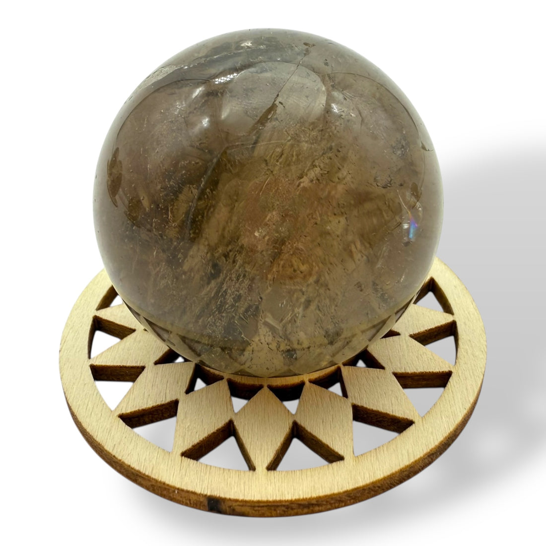 Esfera de Cuarzo Ahumado – Enraizamiento, Protección y Presencia