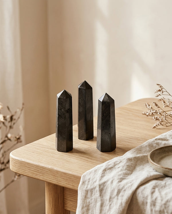 Generador de Shungita natural | 7 cm, seis caras